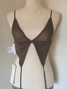 NWT Dion Lee Modular Mesh Butterfly Bra in Slate [S]